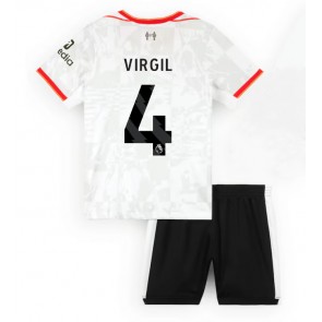 Liverpool Virgil van Dijk #4 Rezervni Dres za Dječji 2024-25 Kratak Rukavima (+ kratke hlače)